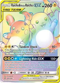 Raichu & Alolan Raichu GX #241