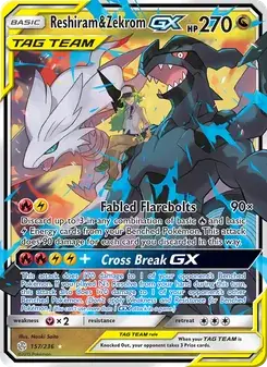 Reshiram & Zekrom GX #157