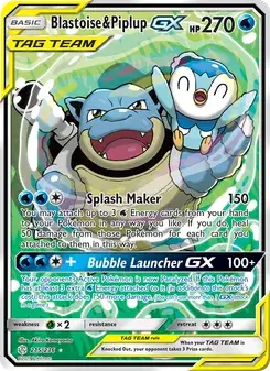 Blastoise & Piplup GX #215
