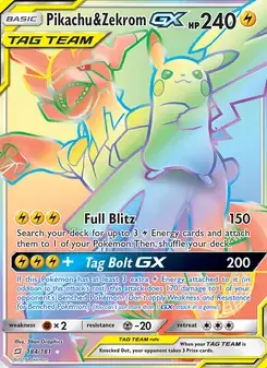 Pikachu & Zekrom GX #184