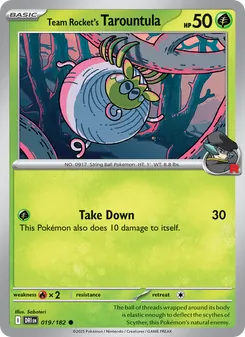 Team Rocket's Tarountula #019