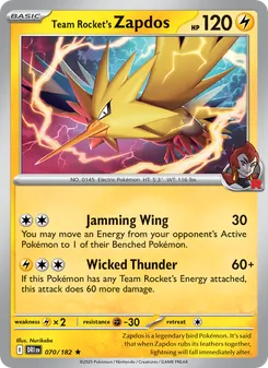 Team Rocket's Zapdos #070