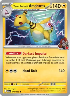 Team Rocket's Ampharos #074