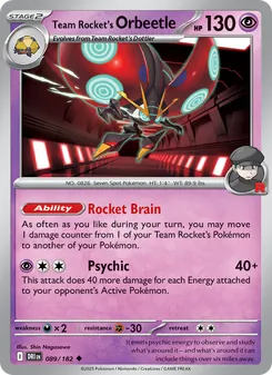 Team Rocket's Orbeetle #089