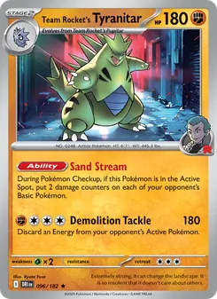 Team Rocket's Tyranitar #096