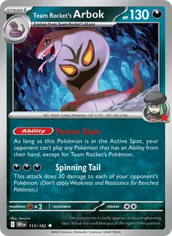 Team Rocket's Arbok #113