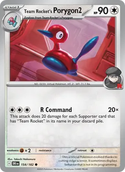 Team Rocket's Porygon2 #154