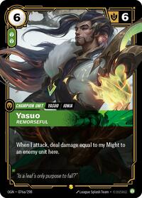 Yasuo, Remorseful (Alternate Art) #076a/298