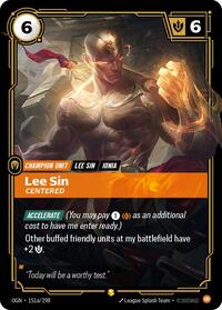 Lee Sin, Centered (Alternate Art) #151a/298