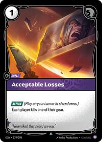 Acceptable Losses #179/298