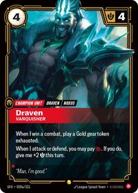Draven, Vanquisher (Alternate Art) #020a/221