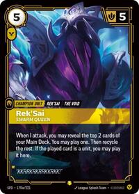 Rek'Sai, Swarm Queen (Alternate Art) #170a/221