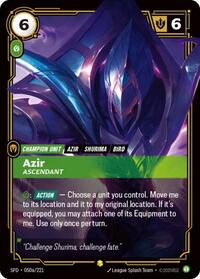Azir, Ascendant (Alternate Art) #050a/221
