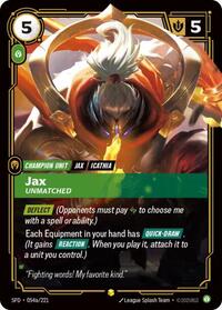 Jax, Unmatched (Alternate Art) #054a/221