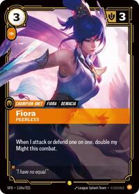 Fiora, Peerless (Alternate Art) #110a/221