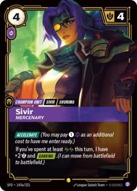 Sivir, Mercenary (Alternate Art) #143a/221