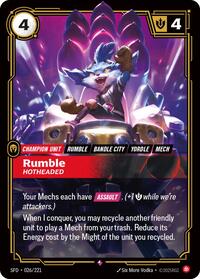 Rumble, Hotheaded #026/221