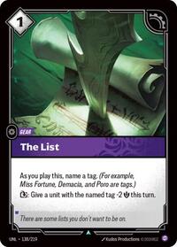 The List #138/219