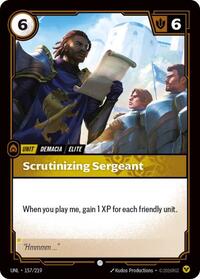 Scrutinizing Sergeant #157/219