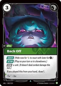 Back Off #042/219