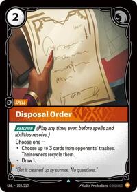 Disposal Order #103/219