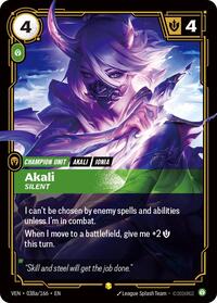 Akali, Silent (Alternate Art) #038a/166