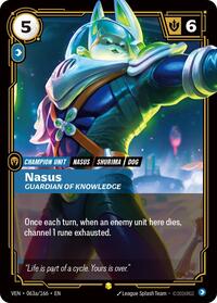 Nasus, Guardian of Knowledge (Alternate Art) #063a/166