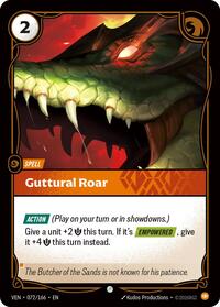 Guttural Roar #072/166