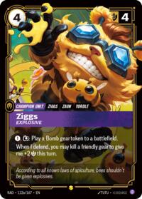 Ziggs, Explosive (Alternate Art) #112a/167