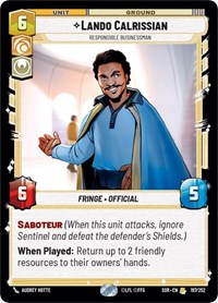 Lando Calrissian - Responsible Businessman #197/252
