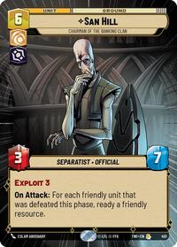 San Hill - Chairman of the Banking Clan (Hyperspace) #451