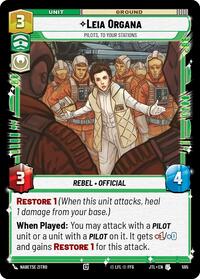 Leia Organa - Pilots, To Your Stations (Foil) #595