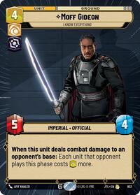 Moff Gideon - I Know Everything (Hyperspace Foil) #922