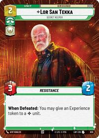 Lor San Tekka - Secret Keeper (Hyperspace Foil) #835