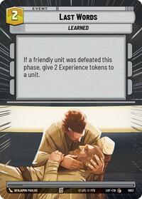 Last Words (Hyperspace Foil) #1003