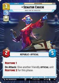 Senator Chuchi - Voice for the Voiceless (Hyperspace Foil) #801
