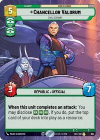 Chancellor Valorum - Civil Servant (Hyperspace Foil) #863
