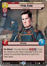 Syril Karn - Where Is He? (Hyperspace Foil) #889