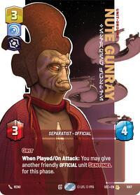 Nute Gunray - Escaping Justice (Prestige Foil) #1087
