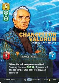 Chancellor Valorum - Civil Servant (Prestige Foil) #1099