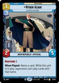 Ryder Azadi - Restored Governor #77/264