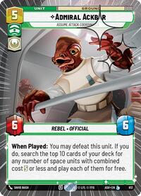 Admiral Ackbar - Assume Attack Coordinates (Hyperspace Foil) #612