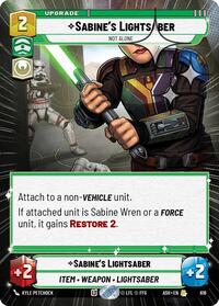 Sabine's Lightsaber - Not Alone (Hyperspace Foil) #616