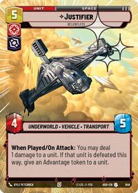 Justifier - Relentless (Hyperspace Foil) #648