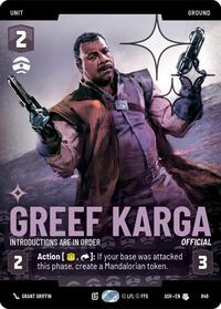 Greef Karga - Introductions are in Order (Prestige Foil) #849