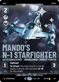 Mando's N-1 Starfighter - Faster than a Fathier (Prestige Foil) #857