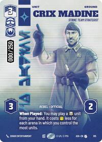 Crix Madine - Strike Team Strategist (Serialized) #915