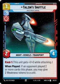 Talzin's Shuttle - Mysterious Arrival #40/272
