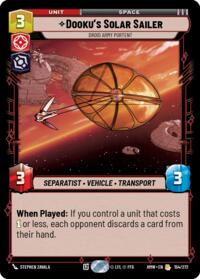 Dooku's Solar Sailer - Droid Army Portent #154/272