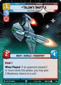 Talzin's Shuttle - Mysterious Arrival (Hyperspace Foil) #550